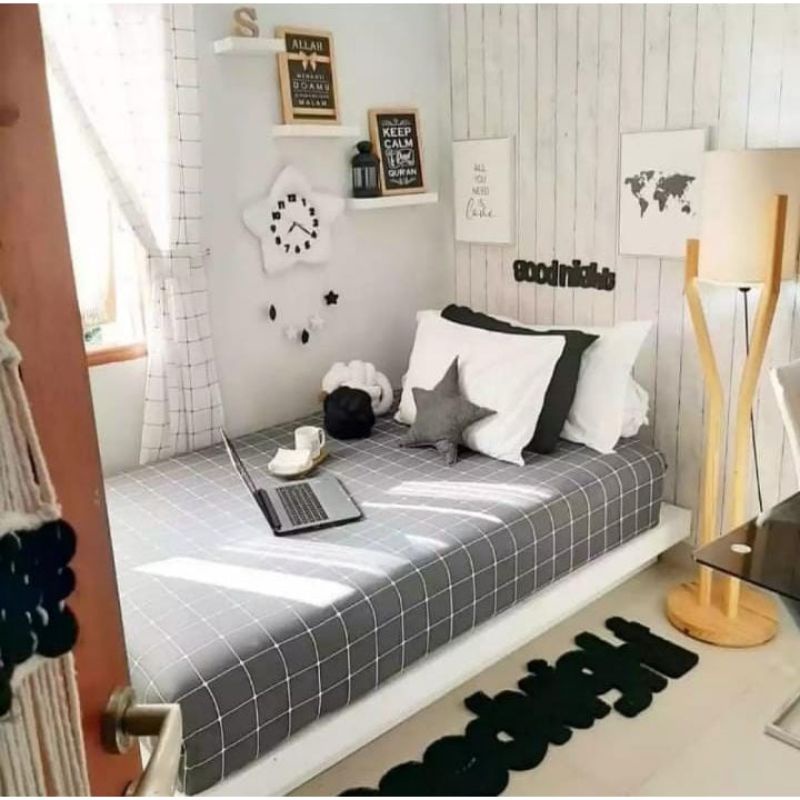 SEPRAI BONITA MURAH MOTIF KOREA UKURAN 180X200 160X200 120X200 BAHAN KATUN HALUS ANTI LUNTUR/SPREI B