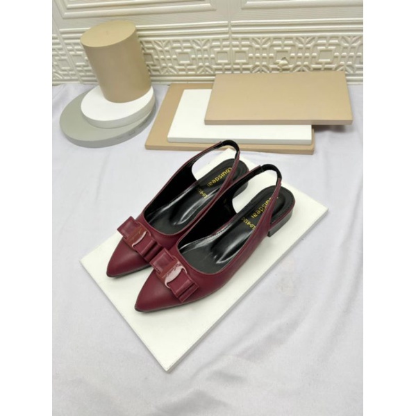 Sepatu flatshoes wanita terbaru kekinian  bahan dove 2cm LOUISDEAR B103