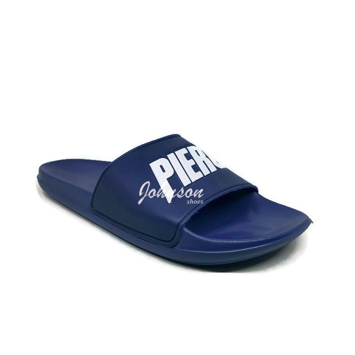 [ Johnson Shoes ] Sendal / Sandal Slop Casual Pria PIERO - PUNA SLOOP SANDAL Biru Navy 100% ORIGINAL
