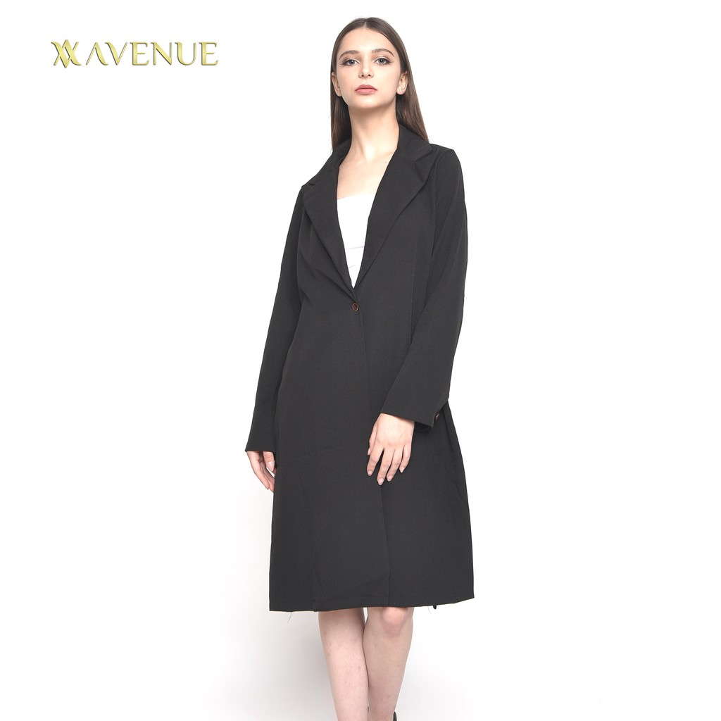 Avenue Coat (Long) Fold Colar - Coat Kerja Wanita - Coat Korea - Coat Jepang - Coat Musim Dingin