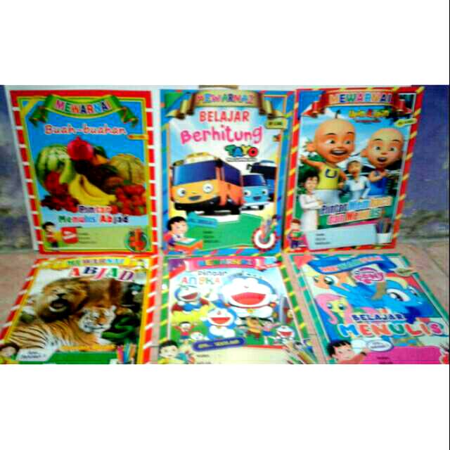 

Buku belajar mewarnai TK PaUd, buku gambar, buku menggambar