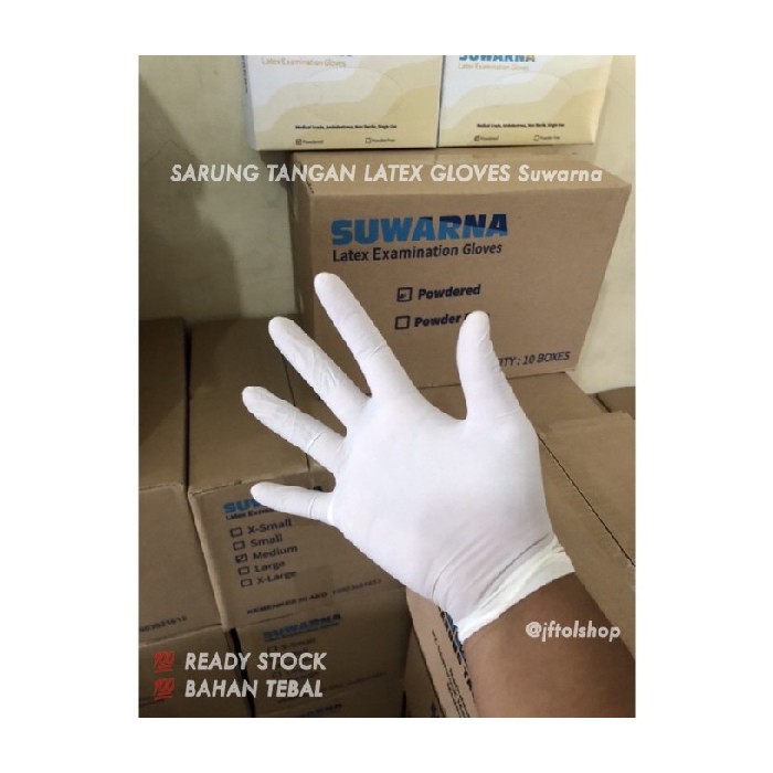 Sarung isi Berkualitas KEMENKE GLOVE MEDIS 100pcs Promo Karet Alkes Suwarna LATEX Tangan