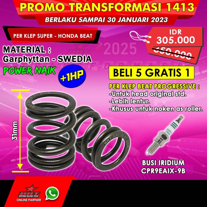 Per Klep Super Swedia Honda Beat Karbu - Brt Promo 1408