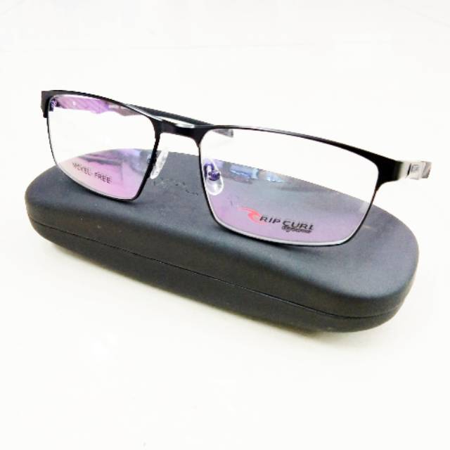 Frame Kacamata Minus Pria Elegan Titanium Ripcurl Casual Sporty - Size Lebar