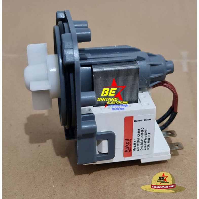 MOTOR DRAIN PUMP MESIN CUCI PUTAR DRAIN PUMP Front Loading KOTAK ASKOLL