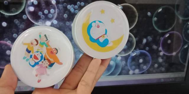 Tempat softlens Doraemon bulat lucu / Softlencase