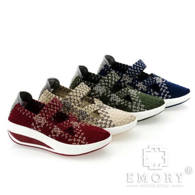 Sepatu rajut wanita wedges murah