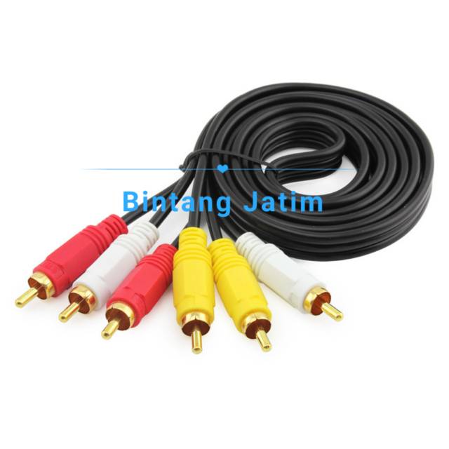 Kabel Rca to Rca 1.8m / Kabel AV VIDEO 1.8m / Audio 3-3 High Quality