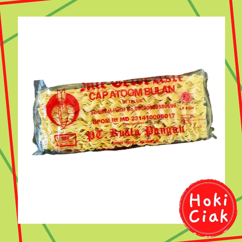 

Mie Telur Cap Atoom Bulan 200 gr