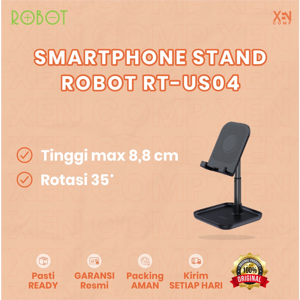 Liftable ROBOT RT-US04 Foldable Aluminum Alloy Universal Phone Holder