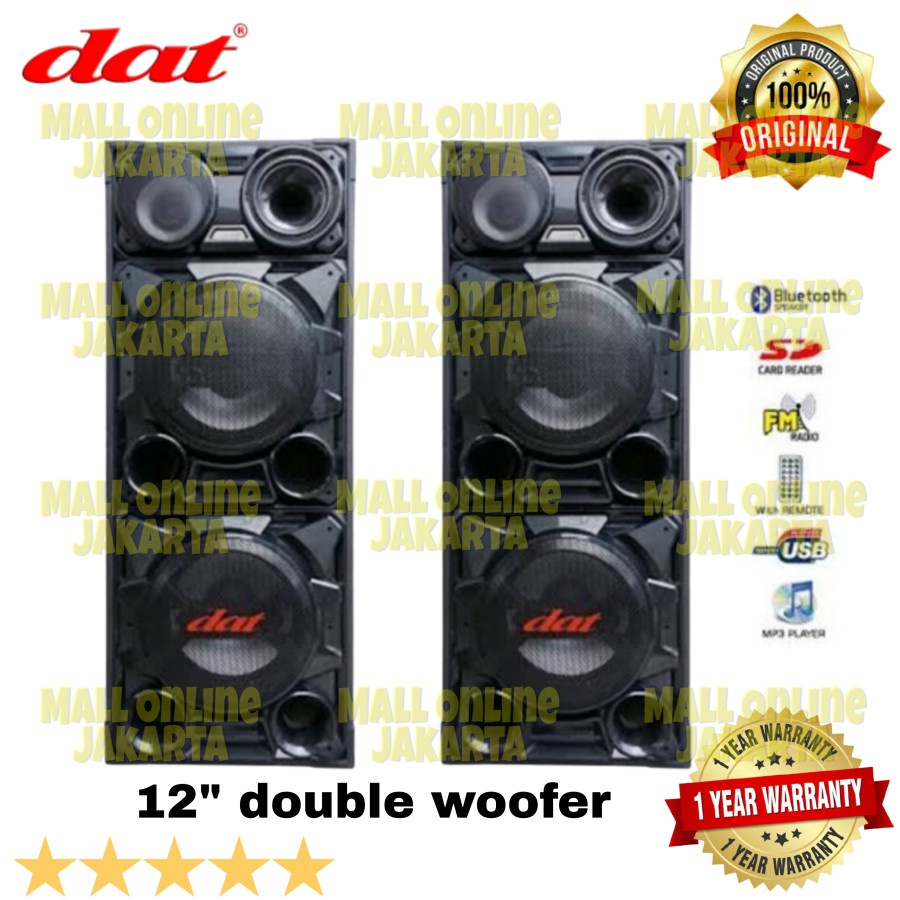 Speaker aktif pasif Dat 12 inch Ds122 double subwoofer ds 122