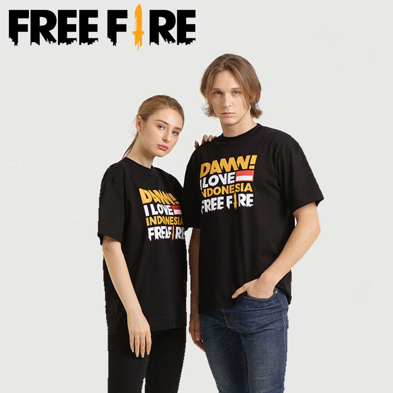 Garena Free Fire T Shirt Damn I Love Indonesia X Free Fire Shopee Indonesia