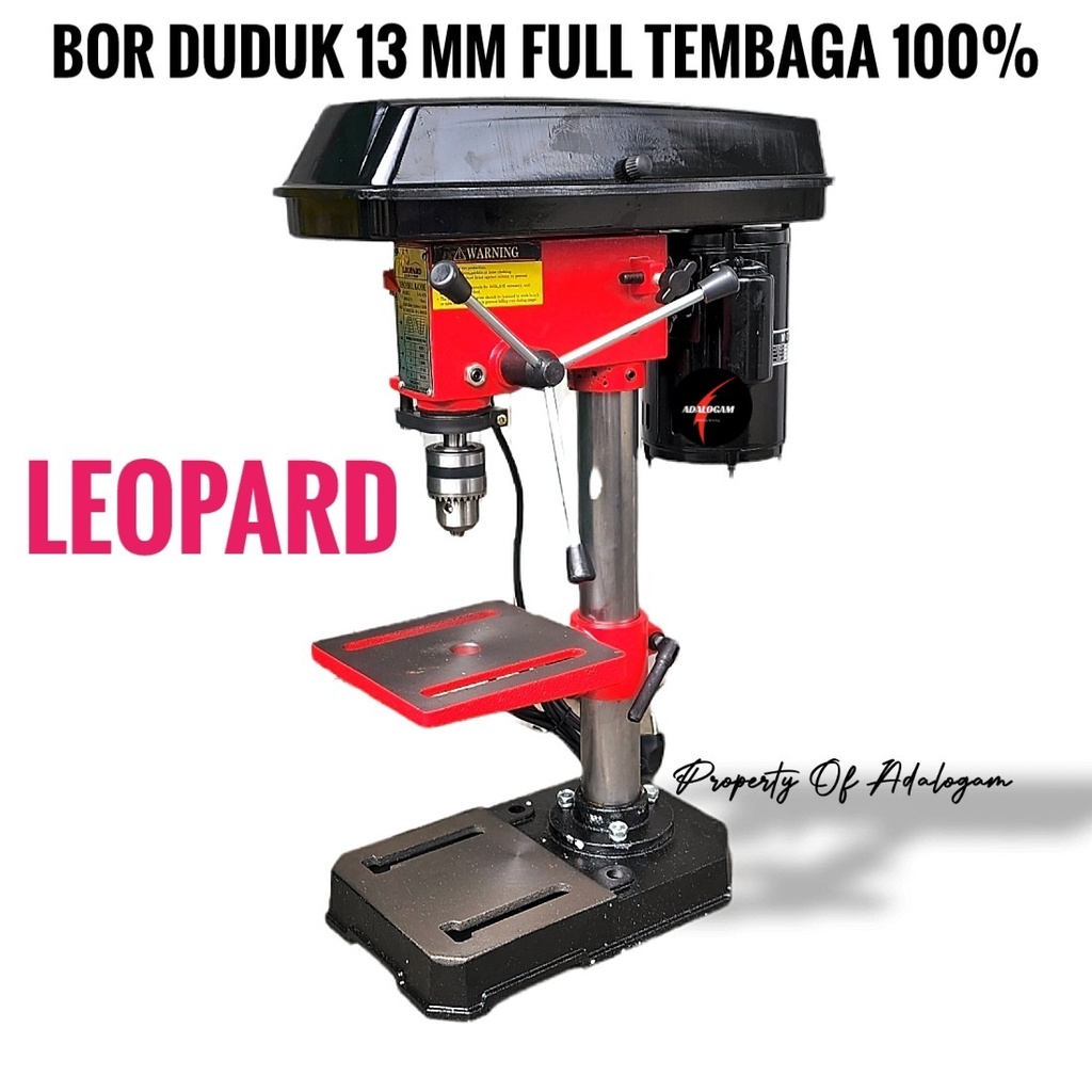 LEOPARD Mesin Bor Duduk 13 MM - Bench Drill 13MM Motor Full Tembaga