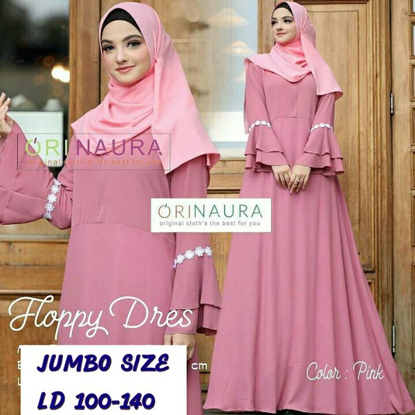 Ready  GAMIS JUMBO LD 100 SAMPAI 140- GAMIS UKURAN BESAR-JUMBO SIZE-DRESS HAPPY DRESS