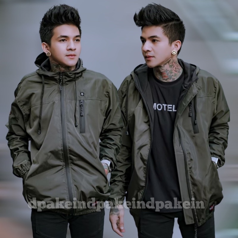 Jaket Waterpoof Hijau Jaket Parasut Jaket Pria Jaket Rebel Id Original Product