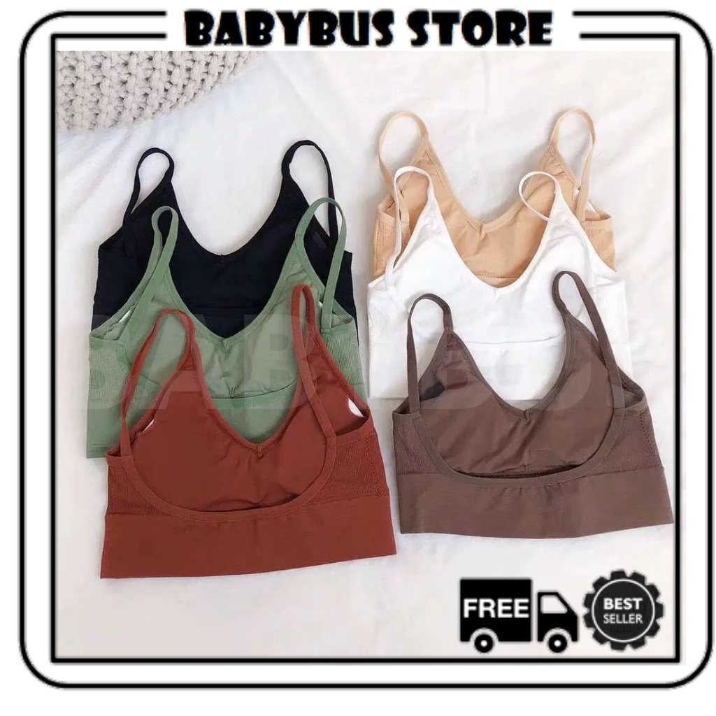 BBS Bra-848 Bra Wanita Tanpa Kawat Bra Olahraga Gym Pakaian Dalam Wanita Bra Sport Model One-Piece Bralette Push Up Elastis Sexy Import Murah