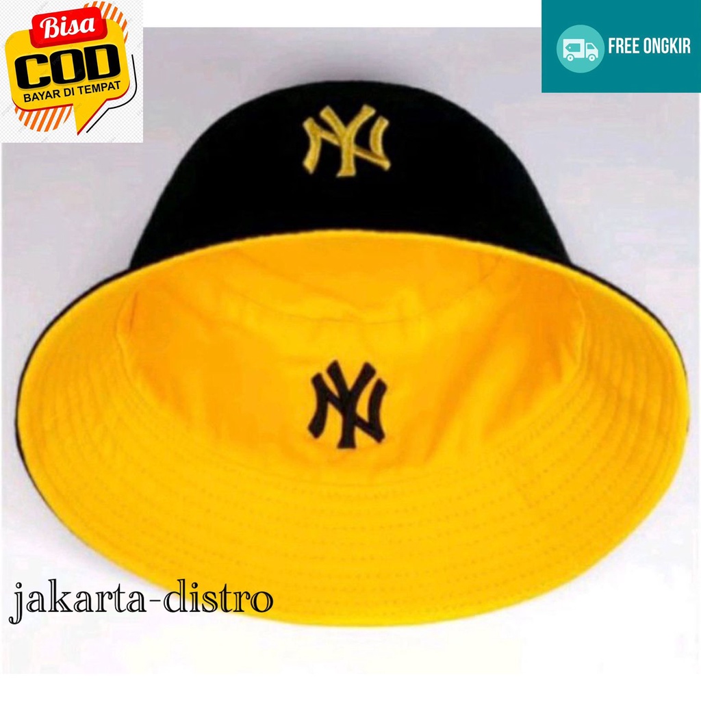 Topi Bucket Ny Original Import Pria Wanita Real Picture-Cod