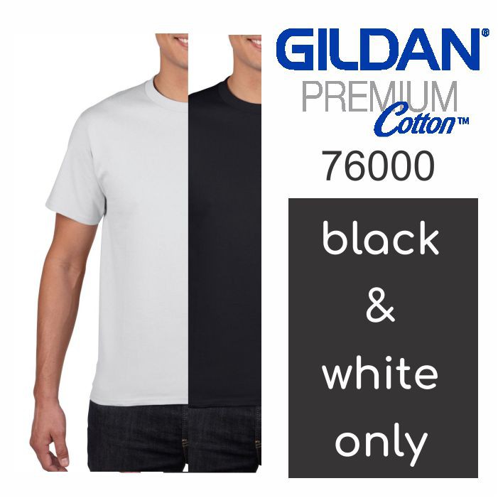  Kaos  Polos  GILDAN Premium Cotton 76000 size S XXL  Shopee 