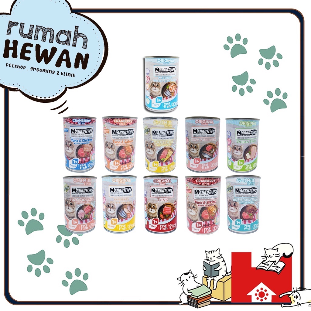 Markotops Kaleng 400gr / Makanan Kucing Wet Food Markotop Basah 400 gr