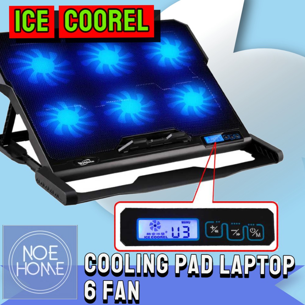ICE COOREL Cooling Pad Laptop 6 Fan