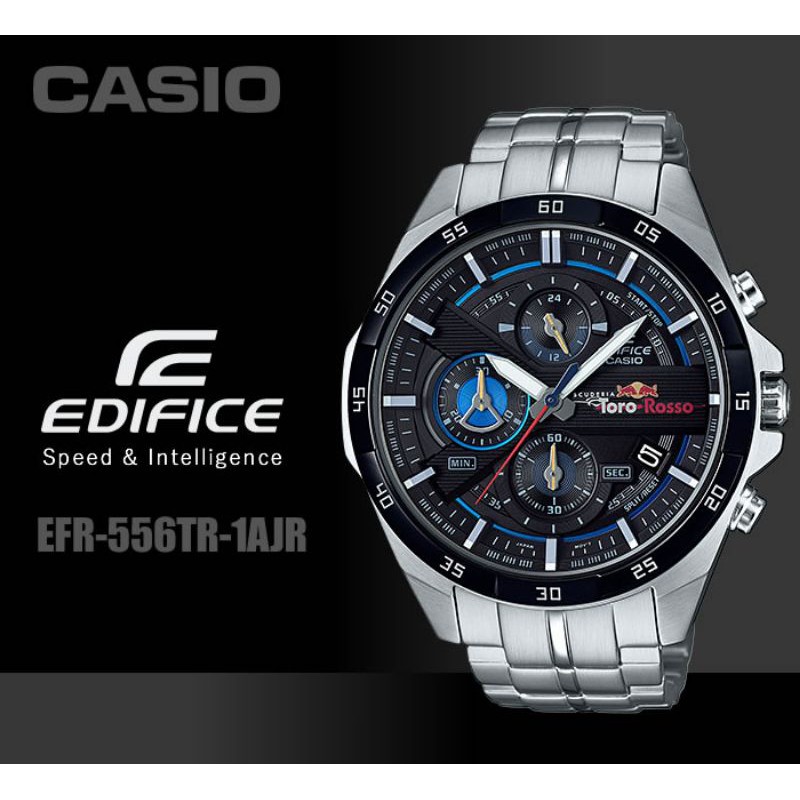 Jam Casio Edifice EFR 556TR - 1A2VUDF Stainless SIlver Torro Roso Terpopuler dan Awet