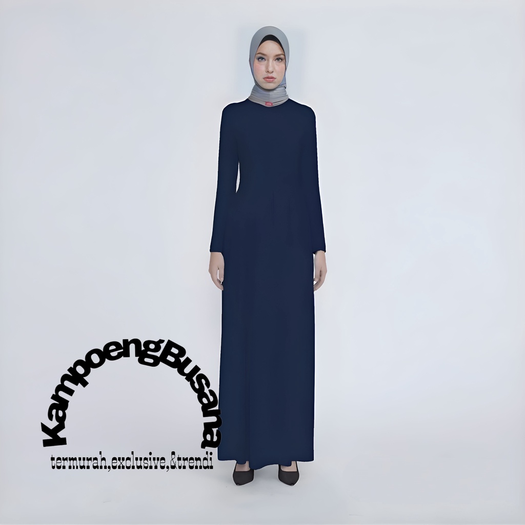 Manset Gamis Polos Lengan Panjang Bahan Spandek Rayon Premium