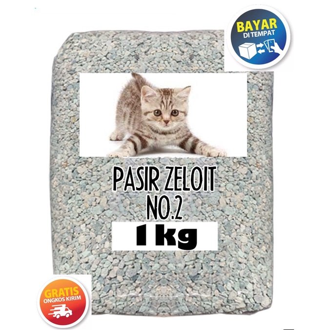 Pasir Kucing ZELOIT ZEOLIT 1KG Ukuran Sedang