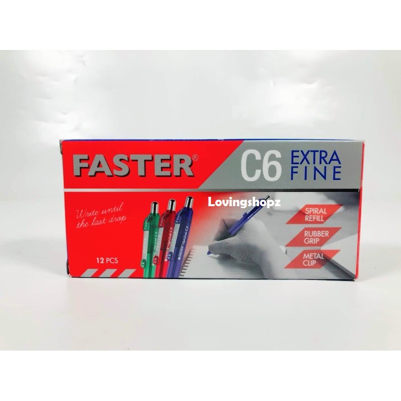 

Pulpen Faster C6 per kotak isi 12pcs