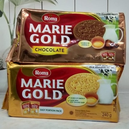 [HALAL] Roma Marie Gold Double Milk 220gr / Choco 110gr Meri Gold Susu Biskuit Roma