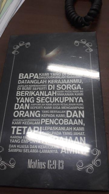 Hiasan Dinding Rohani Kristen Doa Bapa Kami Uk 12,5x20cm