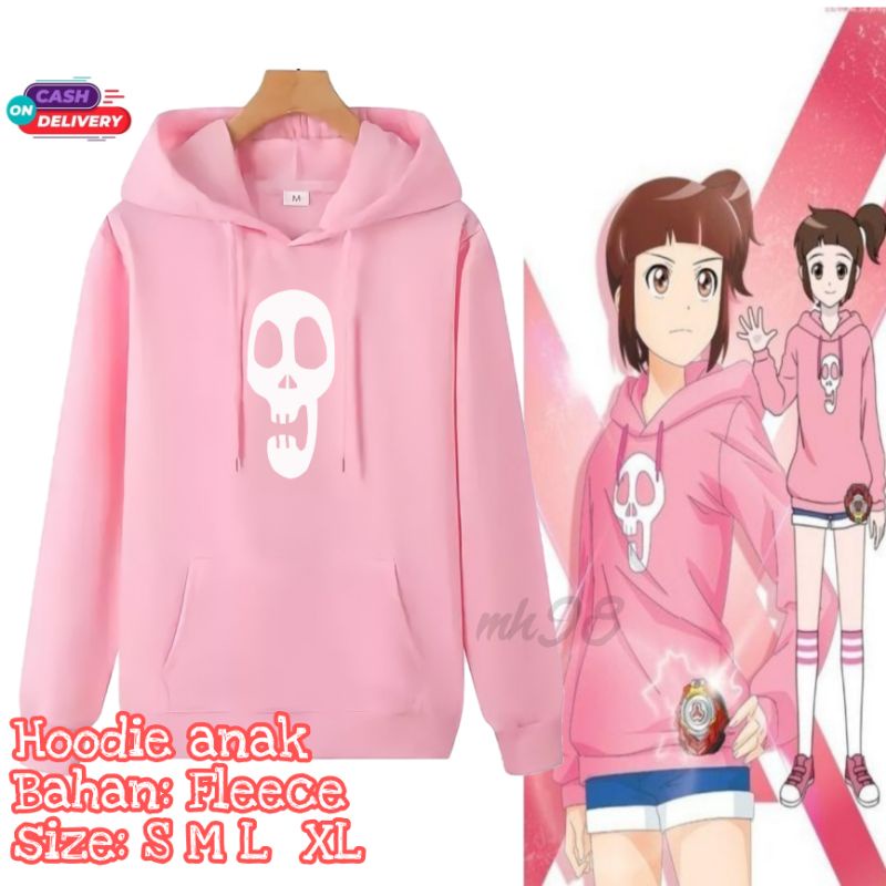 Jaket Hoodie Sweater Anak Kartun SHINBI HOUSE HARI KOO pink Terbaru 2022/sweater anak Kartun SHINBI 