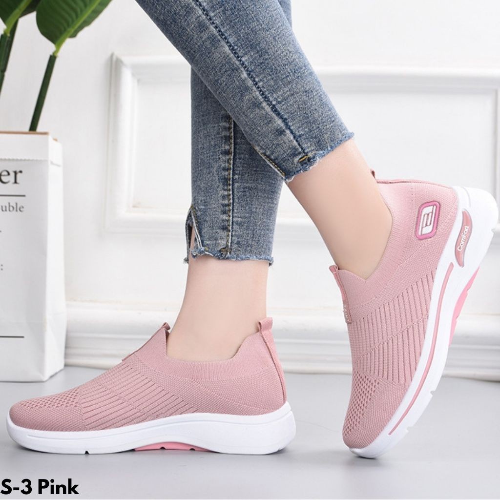 Gypsy - Artsy Sepatu Sneakers Runner Wanita Slip On Import Hitam Sneaker Grey Snakers Korea Seoatu Snekers Cewek Snikers Snackers Kasual Flatshoes XS3