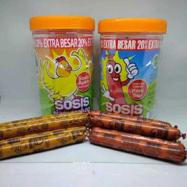 Jual Sosis So Nice Rasa Ayam / Sapi (24 Pcs/Toples) Indonesia|Shopee