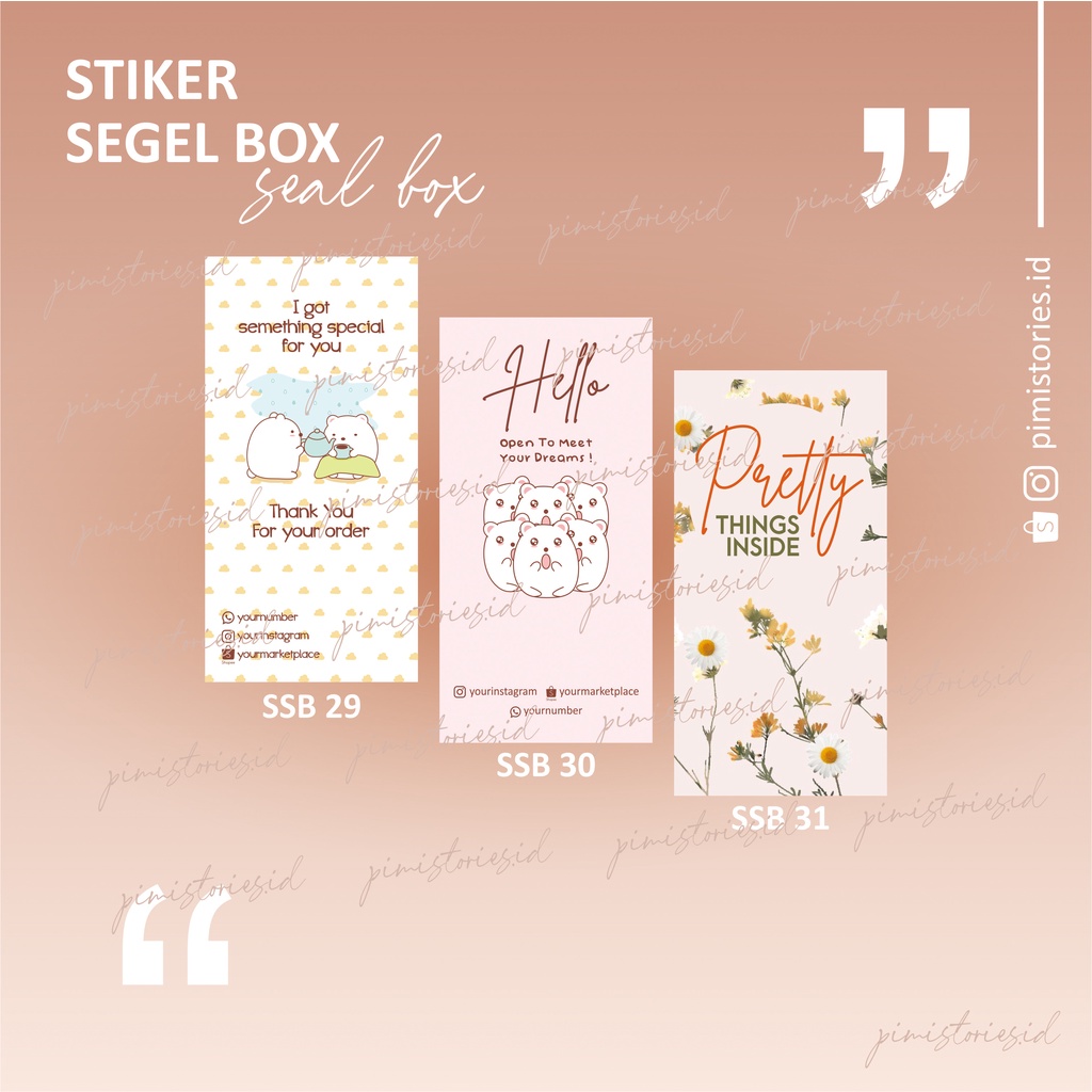 PAKET STIKER SEGEL BOX ⚫ SEAL BOX ⚫ LABEL PACKAGING ⚫ STIKER BOX ⚫ STIKERLABEL