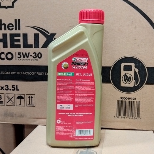 OLI MESIN MOTOR MATIC CASTROL POWER 1 / POWER1 SCOOTER 10W-40 1 LITER