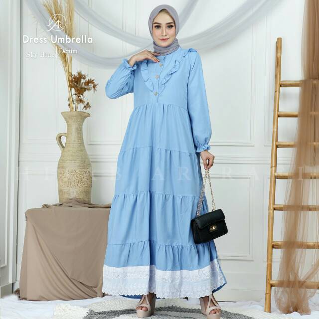 Dress  Umbrella/gamis/denim/soft/baju/