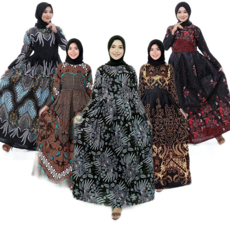 Baju gamis Batik Atasan Wanita Muslim Terbaru