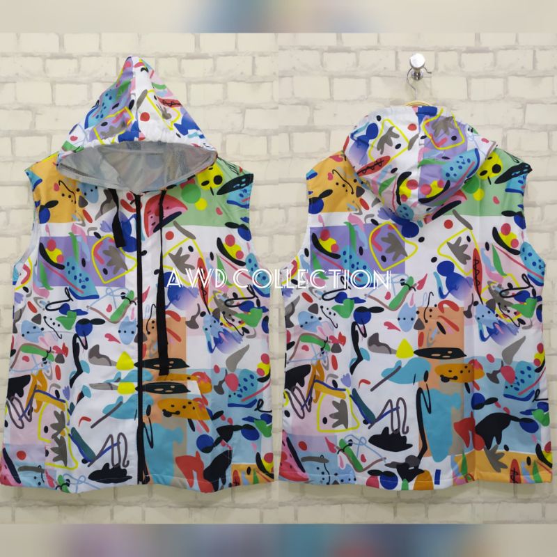 Rompi Parasut Printing Wanita / Rompi Sepeda