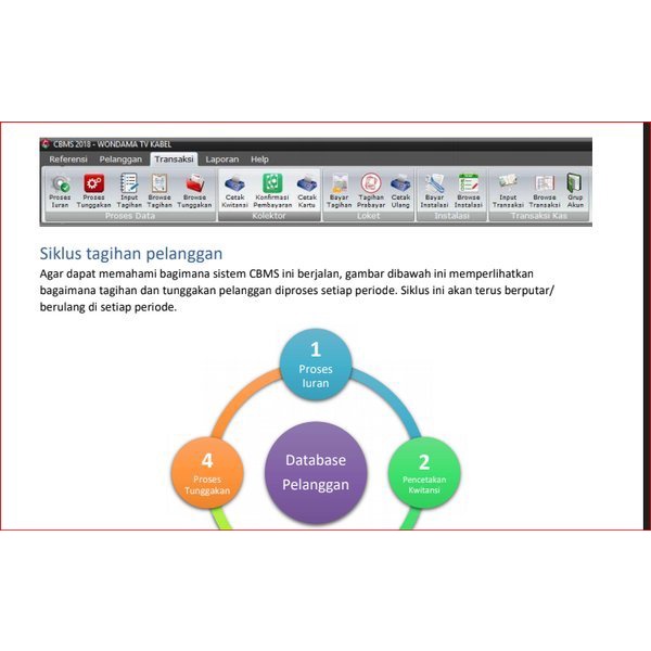 Softwar Aplikasi Pencatatan data pelanggan Billing TV KABEL atau INTERNET