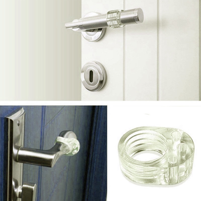 Mary 4pcs / Set Stopper Pintu Bahan Silikon Transparan Bumper