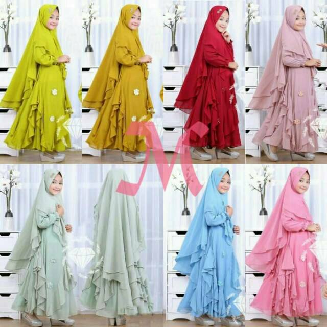 KAYLA KIDS SET SYARI / GAMIS ANAK PEREMPUAN SYARI MURAH SURABAYA