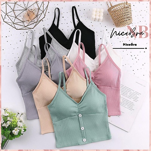 Nicebra Bra Tanktop fashion wanita tanpa kawat bh pakaian dalam wanita 1027