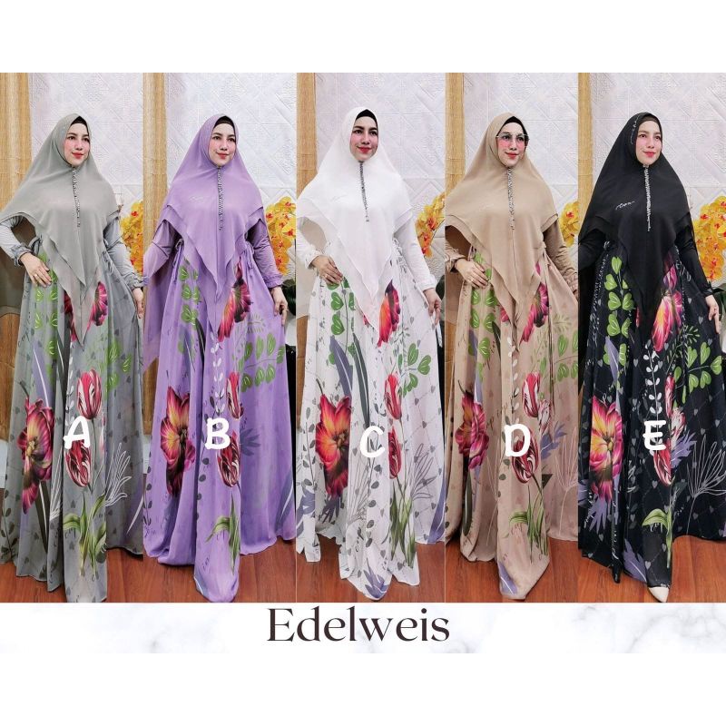 ❤️Ready❤️Edelweis Syari Printing by Cup-In