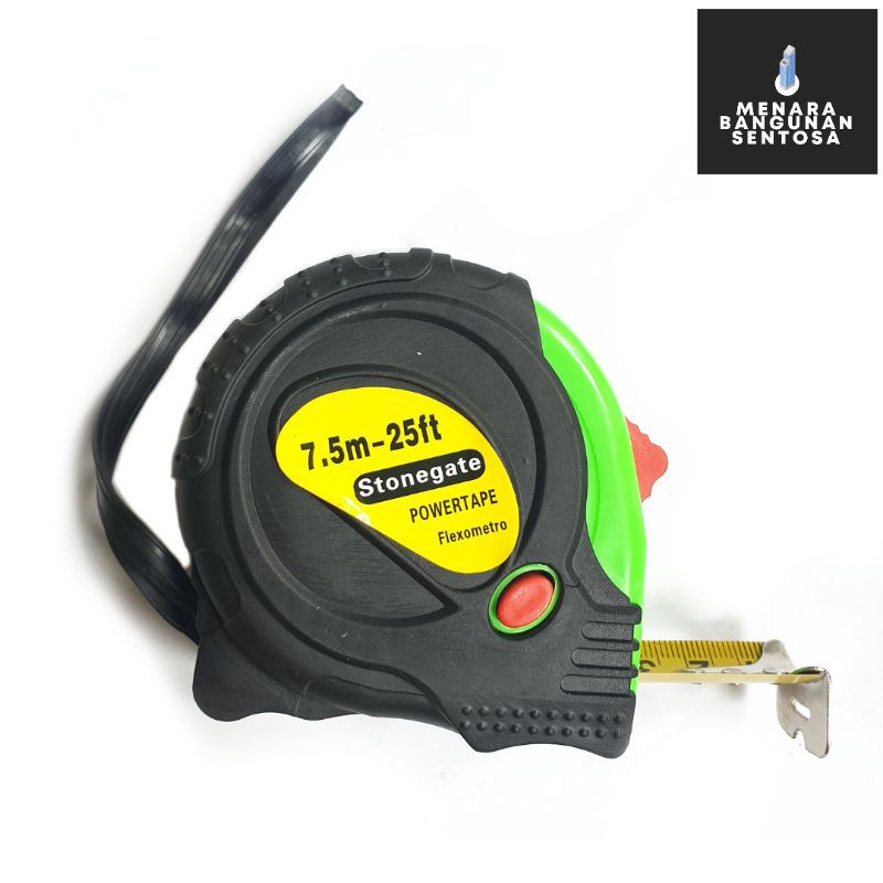 Meteran Karet 7.5 m (7.5m) / Rol Meter Tukang Self Stop