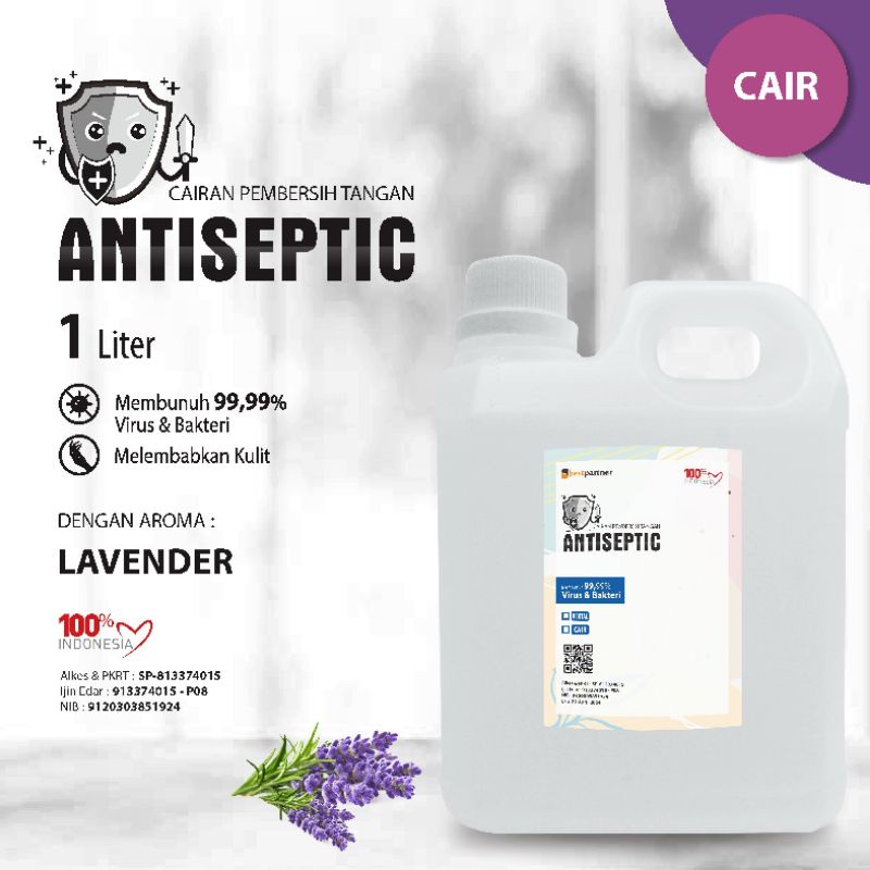 R-CLEAN Cairan Antiseptic Handsanitizer cair putihan aneka aroma kemasan jurigen 1 liter