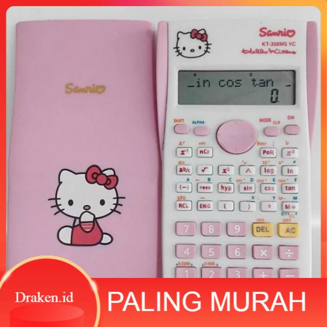 

Kalkulator Scientific Hello kitty fx 350 ms . Kalkulator ilmiah Hello kitty . Kalkulator Sekolah