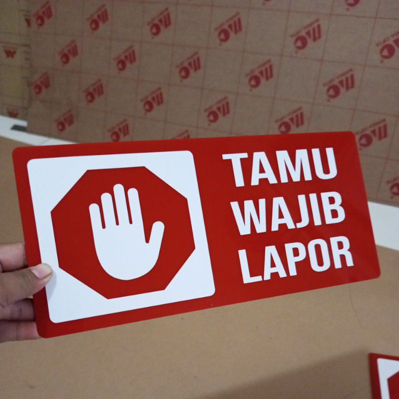 

Tamu Wajib Lapor Sign In Acrylik STIKER CUTING
