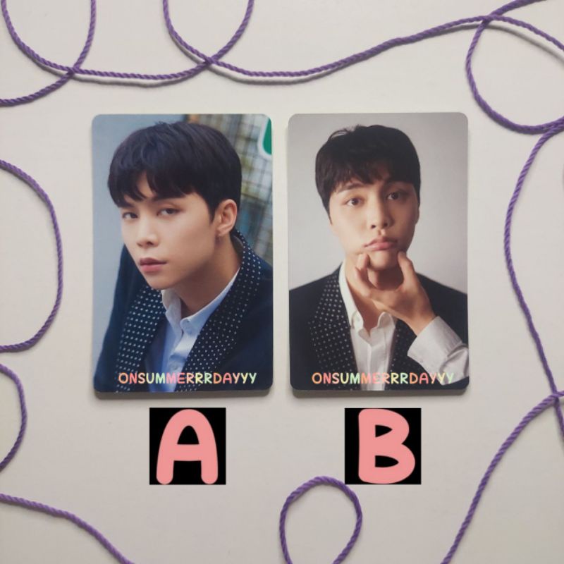 Pc johnny jas hitam, telepon, wink, manyun each non album photocard dicon open sharing murah clearan