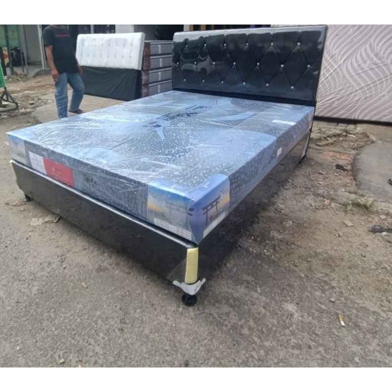 Set kasur (Divan sandaran + busa inoac/springbed bigline)