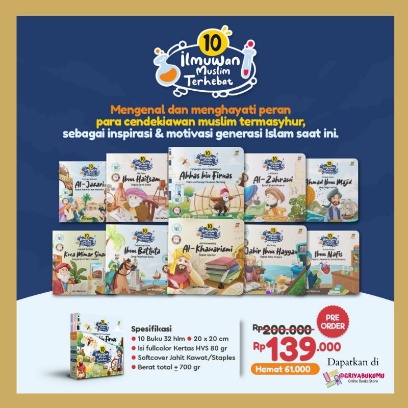 BUKU 10 ILMUWAN MUSLIM TERHEBAT - CERITA ANAK ZIYAD BOOK